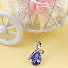 Womenornaments Women Lady Rhinestone Chain Crystal Necklace Pendant Jewer Sweet Girls  J4U66