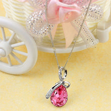 Womenornaments Women Lady Rhinestone Chain Crystal Necklace Pendant Jewer Sweet Girls  J4U66