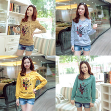 Women's Hoodie Clothing Pullover Jumper Clock Print Tops Shirt Blouse Sweatshirt J4U66