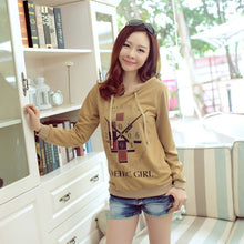 Women's Hoodie Clothing Pullover Jumper Clock Print Tops Shirt Blouse Sweatshirt J4U66