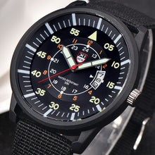 XIQuartz Watch Military Mens Quartz Army Watch Black Dial Date Luxury Sport Nylon Band Wrist Watch Relogio Masculino J4U66