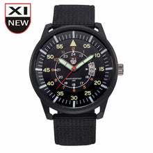XIQuartz Watch Military Mens Quartz Army Watch Black Dial Date Luxury Sport Nylon Band Wrist Watch Relogio Masculino J4U66