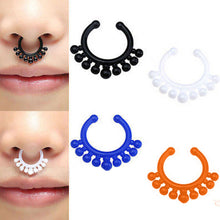 charm circular barbell mixed glow in the dark with multi patterns nose ring J4U66