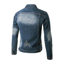 denim jacket men jeans solid slim mens jackets and coats casual bomber jacket men jacketM-XXL veste homme J4U66