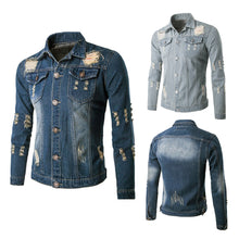 denim jacket men jeans solid slim mens jackets and coats casual bomber jacket men jacketM-XXL veste homme J4U66