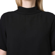 elegant women jumpsuit cut out back turtleneck short sleeve rompers overalls for women solid casual loose playsuit J4U66