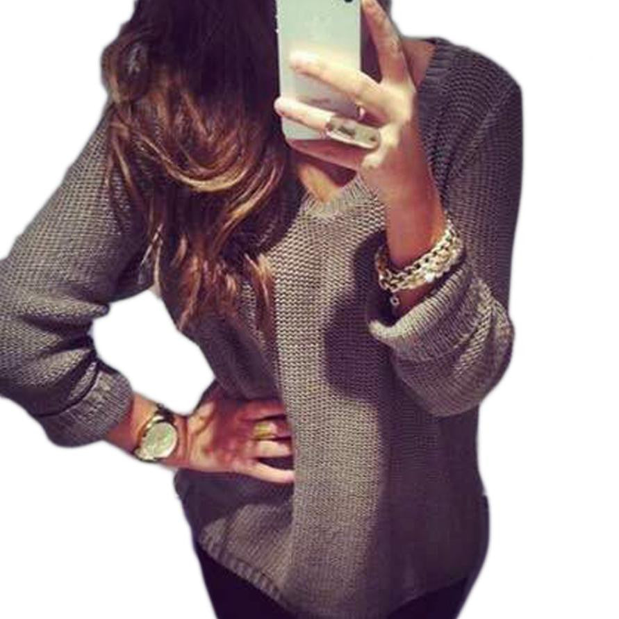 fashion women long sleeve V-neck Cardigan Loose Sweaters women hollow top pullover jumper Knitwear cardigan sweater J4U66