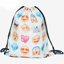 fashion 14 Colors Women Emoji Backpack 3D printing travel softback women mochila drawstring bag mens backpacks  J4U66