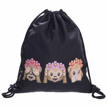 fashion 14 Colors Women Emoji Backpack 3D printing travel softback women mochila drawstring bag mens backpacks  J4U66