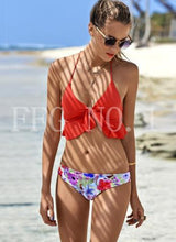 style sexy bra high neck bikini set print women swimwear bikinis crop top biquini swimsuit bathing suit k115 J4U66