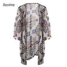 shirt style tops women blouses printed shirts casual camisas femininas blusas vintage kimono cardigan plus size J4U66