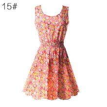 21 Colors New Sexy Women's Tank Chiffon Beach Dress Sleeveless Floral Mini Dresses M-XXL  J4U66
