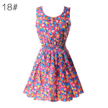 21 Colors New Sexy Women's Tank Chiffon Beach Dress Sleeveless Floral Mini Dresses M-XXL  J4U66