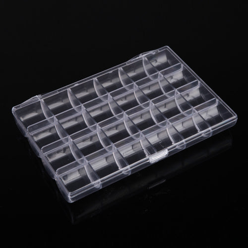 24 slots clear plastic tools boxes storage box jewelry case container jewelry packaging and display nail art tools J4U66