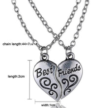 2pc best friend friendship heart-shaped Necklaces Broken Heart Pendant Necklace Gifts For best friends J4U66