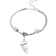 2PCS Mom Women Girl Femme Charm Statement Jewelry Mother Daughter Broken Heart Bracelet Bangle Party Gifts J4U66
