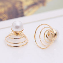 2Pcs Bridal Wedding Prom Crystal Pearl Flower Hair Pins Swirl Spiral Twist Hairpins Tiara Ornaments Bijouterie Accessories J4U66