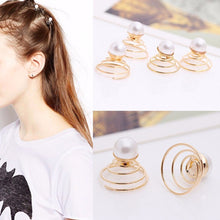 2Pcs Bridal Wedding Prom Crystal Pearl Flower Hair Pins Swirl Spiral Twist Hairpins Tiara Ornaments Bijouterie Accessories J4U66