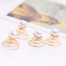 2Pcs Bridal Wedding Prom Crystal Pearl Flower Hair Pins Swirl Spiral Twist Hairpins Tiara Ornaments Bijouterie Accessories J4U66