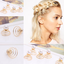 2Pcs Bridal Wedding Prom Crystal Pearl Flower Hair Pins Swirl Spiral Twist Hairpins Tiara Ornaments Bijouterie Accessories J4U66