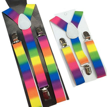2pcss Colorful Boy Men Y-Back Suspenders Child Elastic Adjustable Clip-On Braces PY1 P18 J4U66