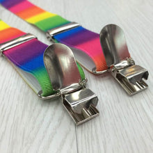 2pcs colorful boy men y back suspenders child elastic adjustable clip on braces J4U66