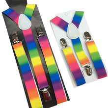 2pcs colorful boy men y back suspenders child elastic adjustable clip on braces J4U66