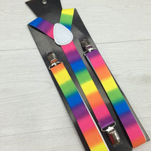 2pcss Colorful Boy Men Y-Back Suspenders Child Elastic Adjustable Clip-On Braces PY1 P18 J4U66