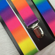 2pcs colorful boy men y back suspenders child elastic adjustable clip on braces J4U66