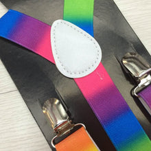 2pcss Colorful Boy Men Y-Back Suspenders Child Elastic Adjustable Clip-On Braces PY1 P18 J4U66