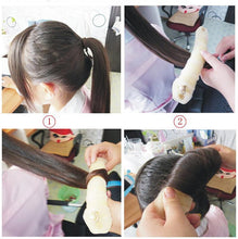2Pcs Women Ladies Magic Style Hair Styling Tools Buns Braiders Curling Headwear Hair Rope Hair Band Accessories J4U66