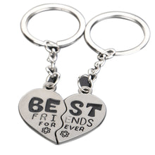 2Pcs/Pair Creative Model Friendship Keyrings Charm Best Friend Forever Keychains Zinc Alloy Gifts For Women  J4U66