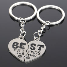 2Pcs/Pair Creative Model Friendship Keyrings Charm Best Friend Forever Keychains Zinc Alloy Gifts For Women  J4U66