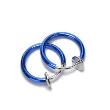 2Pcs Tongue Ring Goth Punk Clip On Fake Piercing Body Nose Lip Rings Hoop Ear Tongue Ring J4U66