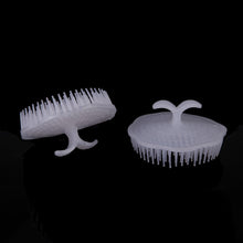 2pcs white hair shampoo scalp body massage brush massager hairbrush comb hare care J4U66