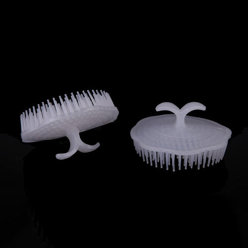 2pcs white hair shampoo scalp body massage brush massager hairbrush comb hare care J4U66