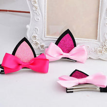 2Pcs children baby girls flower cat ears hairpin hair accessories clip hairpins barrettes headwear J4U66