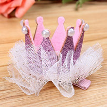 2pcs Cute Baby Kids Girls Princess Crown Hair Band Headband Birds Hair Wear Hair Clips Ribbon Headdress 5 Colors  J4U66