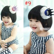 2pcs Cute Baby Kids Girls Princess Crown Hair Band Headband Birds Hair Wear Hair Clips Ribbon Headdress 5 Colors  J4U66