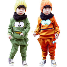 2pcs Kids Girl Boy Smile Face Tracksuit Jumper Sweatshirt Sets Clothing 2-6Y Children J4U66