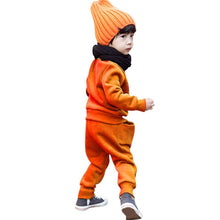 2pcs Kids Girl Boy Smile Face Tracksuit Jumper Sweatshirt Sets Clothing 2-6Y Children J4U66