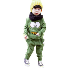 2pcs Kids Girl Boy Smile Face Tracksuit Jumper Sweatshirt Sets Clothing 2-6Y Children J4U66