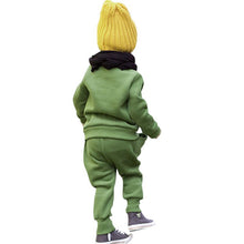 2pcs Kids Girl Boy Smile Face Tracksuit Jumper Sweatshirt Sets Clothing 2-6Y Children J4U66