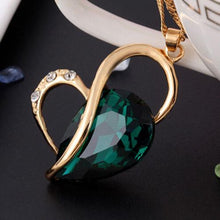 3 Color Necklace Earrings Heart Love Crystal Rhinestone Gem Party Jewelry Sets For Women Jewelry Set J4U66