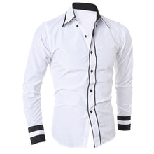 3 Colors Mens Fashion Clothing Slim Fit Formal Dress Shirts TopsCasual Long Sleeve Shirt Camisa J4U66