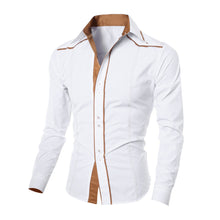 3 Colors Mens Fashion Clothing Slim Fit Formal Dress Shirts TopsCasual Long Sleeve Shirt Camisa J4U66