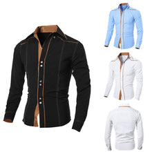 3 Colors Mens Fashion Clothing Slim Fit Formal Dress Shirts TopsCasual Long Sleeve Shirt Camisa J4U66