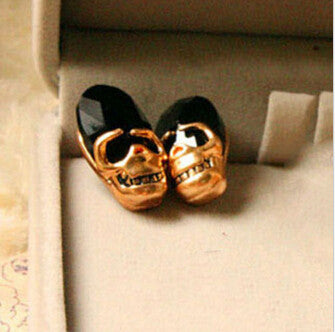 3 Colors Creative Punk Rhinestone Crystal Women Femal Skull Earrings Pierced Stud Earrings Girls Gifts Jewelry J4U66