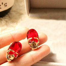 3 Colors Creative Punk Rhinestone Crystal Women Femal Skull Earrings Pierced Stud Earrings Girls Gifts Jewelry J4U66