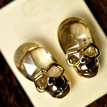 3 Colors Creative Punk Rhinestone Crystal Women Femal Skull Earrings Pierced Stud Earrings Girls Gifts Jewelry J4U66